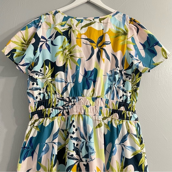 CYNTHIA ROWLEY Cotton Tiered Maxi Dress Floral popover Size 2X NWT resortwear - Picture 8 of 11